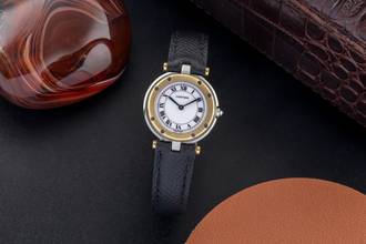 Thumbnail von Cartier Santos Ronde Vendome Lady Stahl / Gold White Dial Damen Ref. 8191