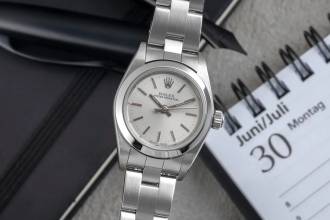 Thumbnail von Rolex Oyster Perpetual Silver Dial Stahl Automatik Damenuhr Ref. 76080 Y-Serie