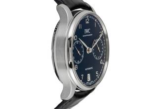 Thumbnail von IWC Portuguese Portugieser Automatik Edelstahl Datum Herrenuhr Ref. IW500710 Papiere 2019