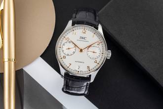 Thumbnail von IWC Portuguese Portugieser 7 Days Edelstahl Automatik Herrenuhr Ref. IW500704 B&P 2016