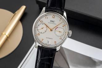  IWC Portuguese Portugieser 7 Days Edelstahl Automatik Herrenuhr Ref. IW500704 B&P 2016 