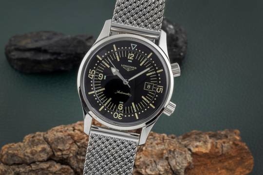  Longines Legend Diver Stahl Automatik Herrenuhr Ref. L3.674.4.50.6 B&P 