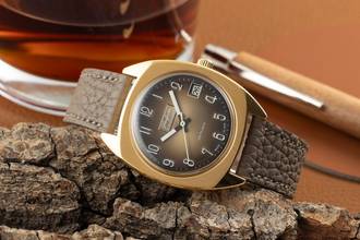 Thumbnail von Glashütte Original Spezimatic Messing vergoldet Automatik Herrenuhr Vintage Klassiker