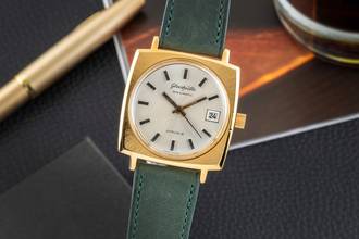 Thumbnail von Glashütte Original Spezimatic Silver Dial vergoldet Automatik Herrenuhr Vintage Klassiker