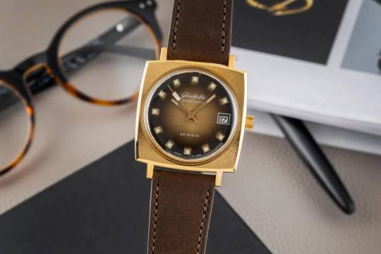  Glashütte Original Spezimatic Brown Dial vergoldet Automatik Herrenuhr Vintage Klassiker 