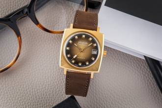 Thumbnail von Glashütte Original Spezimatic Brown Dial vergoldet Automatik Herrenuhr Vintage Klassiker