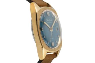 Thumbnail von Glashütte Original Spezimatic Blue Dial vergoldet Automatik Herrenuhr Vintage Klassiker