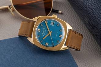 Thumbnail von Glashütte Original Spezimatic Blue Dial vergoldet Automatik Herrenuhr Vintage Klassiker