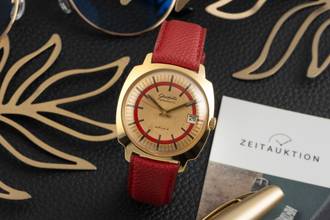 Thumbnail von Glashütte Original Spezimatic Red Circle Dial vergoldet Automatik Herrenuhr Vintage