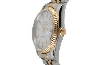 Thumbnail von Rolex Datejust 36 White Dial Stahl / Gold Automatik Herrenuhr Ref. 16233 U-Serie
