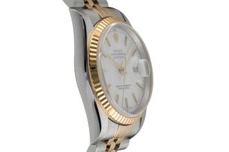 Thumbnail von Rolex Datejust 36 White Dial Stahl / Gold Automatik Herrenuhr Ref. 16233 U-Serie