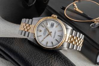 Thumbnail von Rolex Datejust 36 White Dial Stahl / Gold Automatik Herrenuhr Ref. 16233 U-Serie