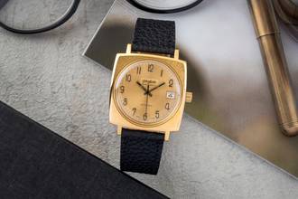 Thumbnail von Glashütte Original Spezimatic Gold Dial vergoldet Automatik Herrenuhr Vintage Klassiker