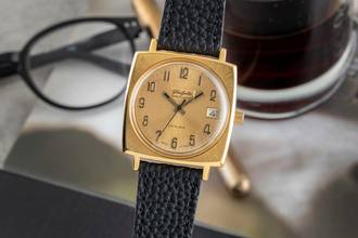 Thumbnail von Glashütte Original Spezimatic Gold Dial vergoldet Automatik Herrenuhr Vintage Klassiker