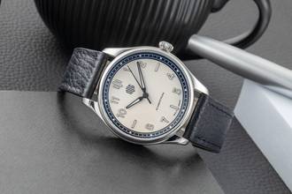 Thumbnail von DUG Purist Typ 2 Mondweiß Edelstahl Automatik Herrenuhr Ref. P2NW-LS B&P