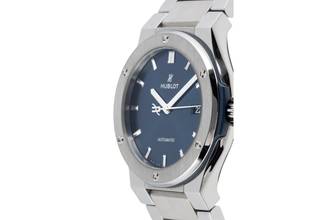 Thumbnail von Hublot Classic Fusion 42 Blue Titan Automatik Ref. 548.NX.7170.NX B&P 2019