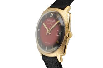 Thumbnail von Glashütte Original Spezimatic Red Dial vergoldet Automatik Herrenuhr Vintage Klassiker