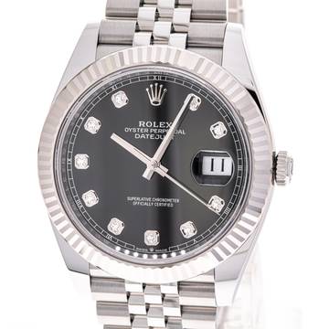 Rolex Datejust 41 Black Diamond – 126334 – like NEW – 01/2024 Full Set