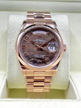 Rolex Day-Date 36 Chocolate Wave Dial FULL SET WITH BOX+PAPERS Top Condition year:2008