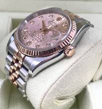 Thumbnail von Rolex Datejust 36 Steel/Rose Anniversary Pink Diamond Dial BOX+PAPERS Top Condition year: 2011 jubilee