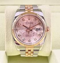 Thumbnail von Rolex Datejust 36 Steel/Rose Anniversary Pink Diamond Dial BOX+PAPERS Top Condition year: 2011 jubilee