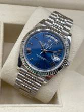 Thumbnail von Rolex Day-Date 40 BLUE ROMAN Dial 2017 Full Set Box&Papers nice Condition Ref: 228239 FULL SET WITH BOX AND PAPERS year:2017