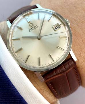  Omega Genève Vintage Automatic Automatik Date Beautiful Condition 162009 