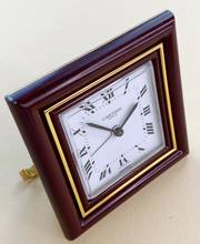 Thumbnail von Cartier Table Clock Vintage Table Clock Reisewecker Tischuhr Alarm Bordeaux Red