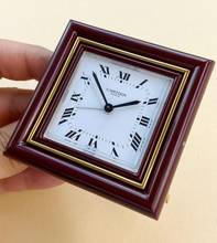 Thumbnail von Cartier Table Clock Vintage Table Clock Reisewecker Tischuhr Alarm Bordeaux Red