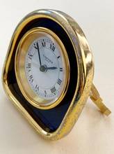 Thumbnail von Cartier Table Clock Vintage Table Clock Reisewecker Tischuhr Alarm Blue Lapis