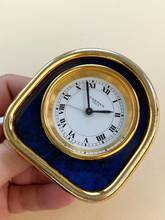 Thumbnail von Cartier Table Clock Vintage Table Clock Reisewecker Tischuhr Alarm Blue Lapis