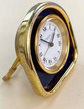 Thumbnail von Cartier Table Clock Vintage Table Clock Reisewecker Tischuhr Alarm Blue Lapis
