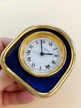 Thumbnail von Cartier Table Clock Vintage Table Clock Reisewecker Tischuhr Alarm Blue Lapis