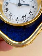 Thumbnail von Cartier Table Clock Vintage Table Clock Reisewecker Tischuhr Alarm Blue Lapis