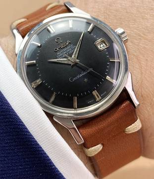  Omega Constellation Serviced Constellation Pie Pan Vintage Automatic Automatik Black Restored Dial 168005 168005 