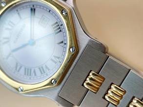 Thumbnail von Cartier Santos Serviced Santos Octagon Good Condition 2966 Lady Damen 2966