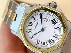 Thumbnail von Cartier Santos Serviced Santos Octagon Good Condition 2966 Lady Damen 2966