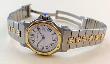Thumbnail von Cartier Santos Serviced Santos Octagon Good Condition 2966 Lady Damen 2966