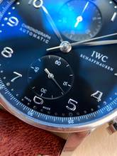 Thumbnail von IWC Portuguese Serviced Portugieser Chronograph Black Dial Box Papers Full Set 371447 371447