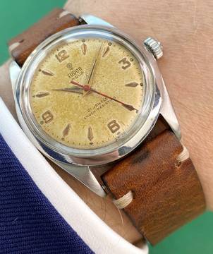  Tudor Beautiful Vintage Aqua Explorer Dial ref 1002 Tropical Dial 1002 