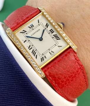  Cartier Tank Louis Cartier ref 88105 Solid 18ct Gold Quarz Quartz 88105 
