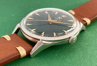 Thumbnail von Omega Classic Serviced Vintage 35mm Handwinding Custom Green Dial 2608 2608