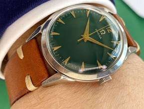 Thumbnail von Omega Classic Serviced Vintage 35mm Handwinding Custom Green Dial 2608 2608