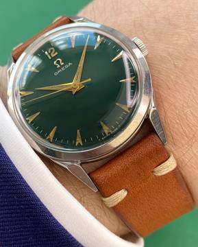  Omega Classic Serviced Vintage 35mm Handwinding Custom Green Dial 2608 2608 