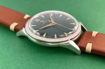Thumbnail von Omega Classic Serviced Vintage 35mm Handwinding Custom Green Dial 2608 2608