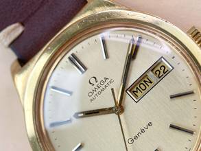 Thumbnail von Omega Genève Serviced Geneve Day Date 36mm Vintage Automatic Automatik Structured Dial 1660169 1660169