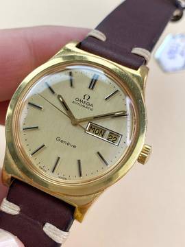  Omega Genève Serviced Geneve Day Date 36mm Vintage Automatic Automatik Structured Dial 1660169 1660169 