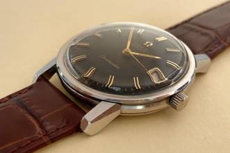 Thumbnail von Omega Seamaster Vintage Automatic Automatik Date Black Restored Dial 166003 166003
