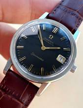 Thumbnail von Omega Seamaster Vintage Automatic Automatik Date Black Restored Dial 166003 166003