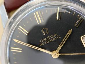 Thumbnail von Omega Seamaster Vintage Automatic Automatik Date Black Restored Dial 166003 166003